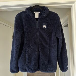 dark blue disneyworld fleece jacket
